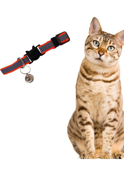 Renkli Zilli Ayarlanabilir Kedi Tasması 10MM 18/28CM – Güvenli ve Şık