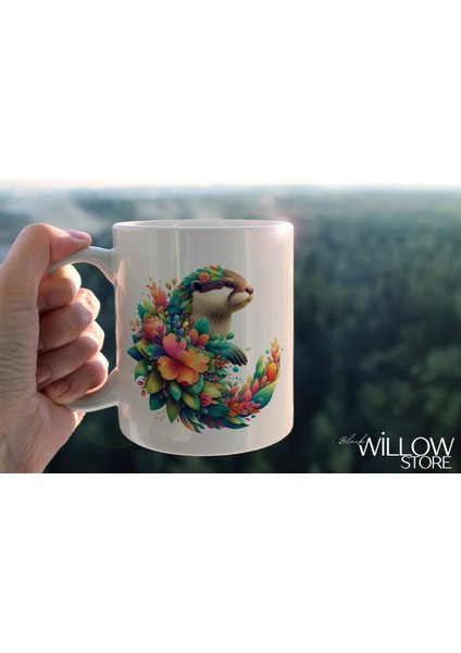 Yaprak Desenli Hayvanlar Serisi 33 , Hediyelik ,sevimli Hayvanlar,yüksek Kalite Porselen Kupa Bardak