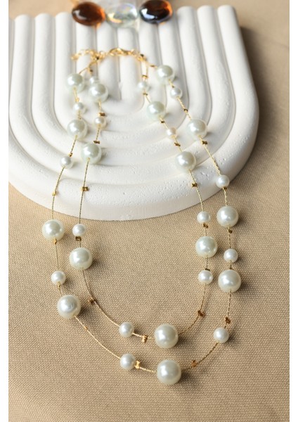 First Jewelry Inci Kolye Çift Sıra