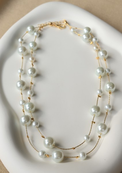 First Jewelry Inci Kolye Çift Sıra modelleri