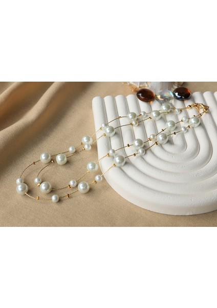 First Jewelry Inci Kolye Çift Sıra fırsatları