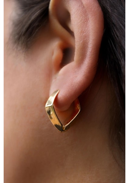 Geometrik Kavis Kadın Çelik Küpe