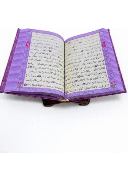 Kuranı Kerim Orta Boy Kolay Okunabilen Renkli Bilgisayar Hatlı Mor Kuranı Kerim modelleri