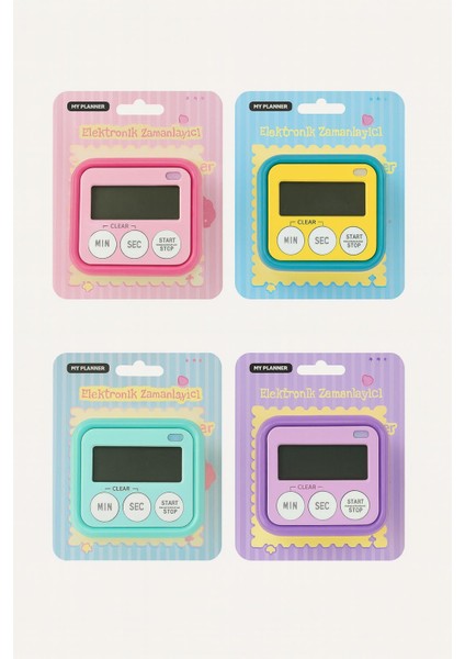 Elektronik Dijital Zamanlayıcı – Kronometre - Mıknatıslı ve Katlanabilir Standlı