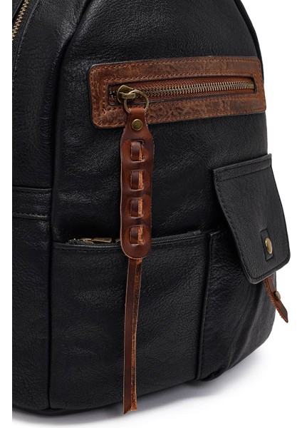 Kadın Siyah Sırt Çantası 25WBD256718