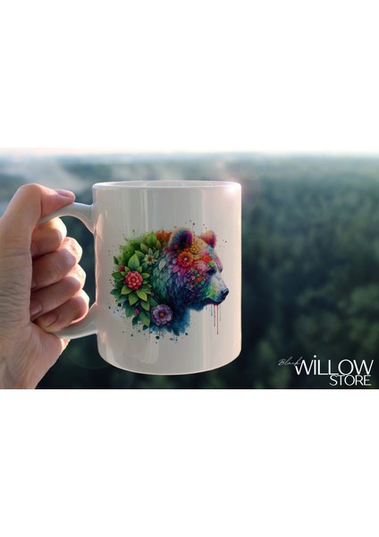 Yaprak Desenli Hayvanlar Serisi 3 , Hediyelik ,sevimli Hayvanlar,yüksek Kalite Porselen Kupa Bardak