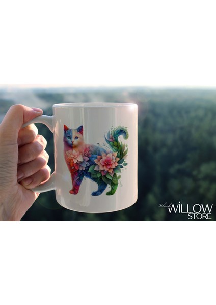 Yaprak Desenli Hayvanlar Serisi 17 , Hediyelik ,sevimli Hayvanlar,yüksek Kalite Porselen Kupa Bardak