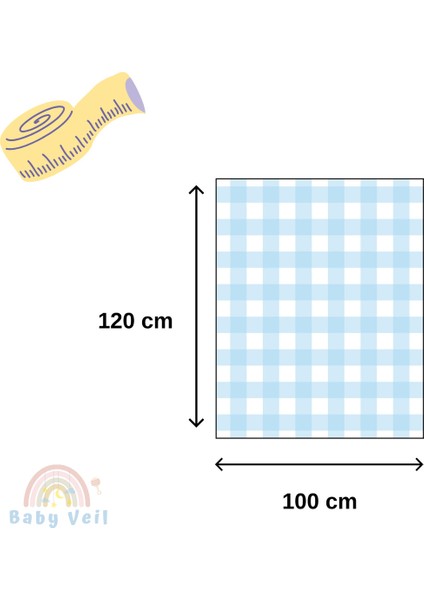 Çift Taraflı Bebek&çocuk Battaniyesi %100 Pamuk Pazen Desenli 100X120 cm indirimleri