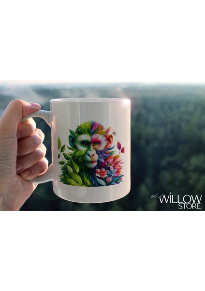 Yaprak Desenli Hayvanlar Serisi 30 , Hediyelik ,sevimli Hayvanlar,yüksek Kalite Porselen Kupa Bardak