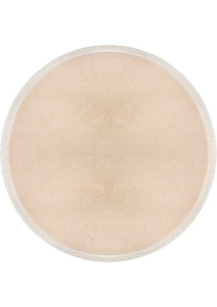 Comfort Düz Saçaklı Peluş Halı Bej modelleri