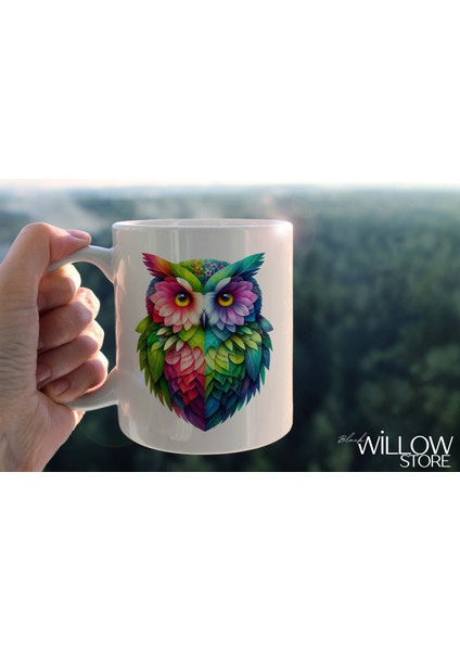 Yaprak Desenli Hayvanlar Serisi 8 , Hediyelik ,sevimli Hayvanlar,yüksek Kalite Porselen Kupa Bardak