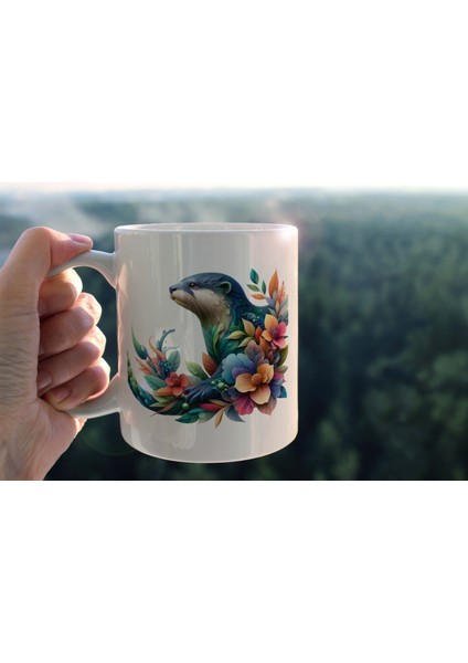 Yaprak Desenli Hayvanlar Serisi 32 , Hediyelik ,sevimli Hayvanlar,yüksek Kalite Porselen Kupa Bardak