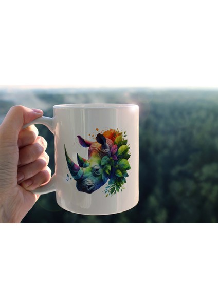 Yaprak Desenli Hayvanlar Serisi 10 , Hediyelik ,sevimli Hayvanlar,yüksek Kalite Porselen Kupa Bardak