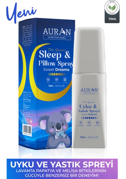 Lavanta, Papatya ve Melisa Özlü Uyku & Yastık Spreyi Sakinleştirici Uyku Ve Dinlenme Spreyi 75ml