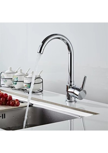 Mutfak Batarysaı Çift Su Girişli Krom Kaplama Pirinç Garantili