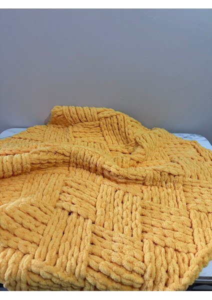 El Örgüsü Puffy Sarı Küp Şeker Modeli Bebek ve Tv Battaniyesi modelleri