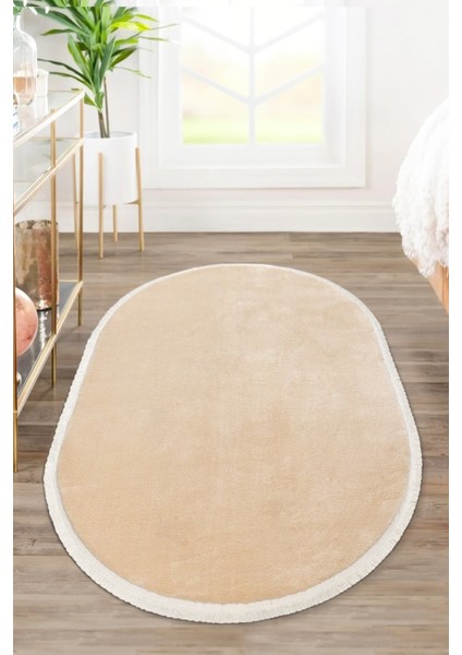 Comfort Düz Saçaklı Peluş Halı Bej fiyatları