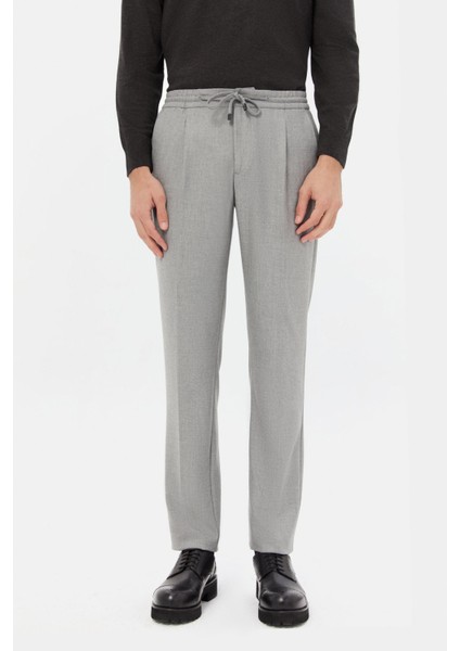 Ds Damat Regular Fit Gri Gabardin Jogger Pantolon