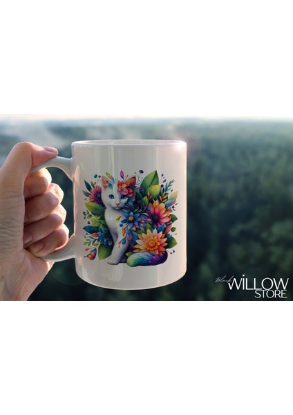 Yaprak Desenli Hayvanlar Serisi 15 , Hediyelik ,sevimli Hayvanlar,yüksek Kalite Porselen Kupa Bardak