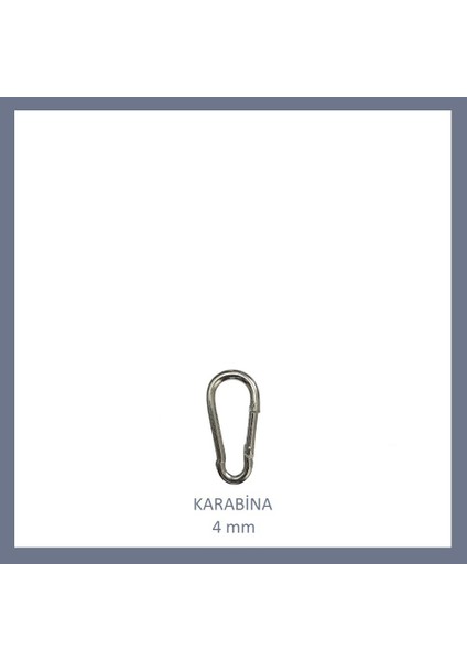 Galvanizli Karabina, 4 Mm, Askı, Çengel, Kanca, Anahtarlık