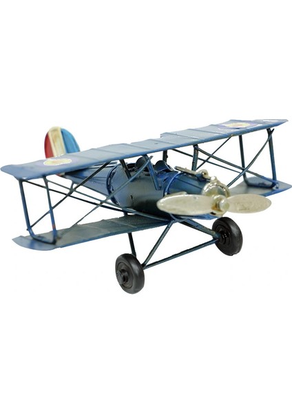 Dekoratif Metal Uçak Çift Kanatlı