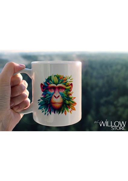 Yaprak Desenli Hayvanlar Serisi 29 , Hediyelik ,sevimli Hayvanlar,yüksek Kalite Porselen Kupa Bardak