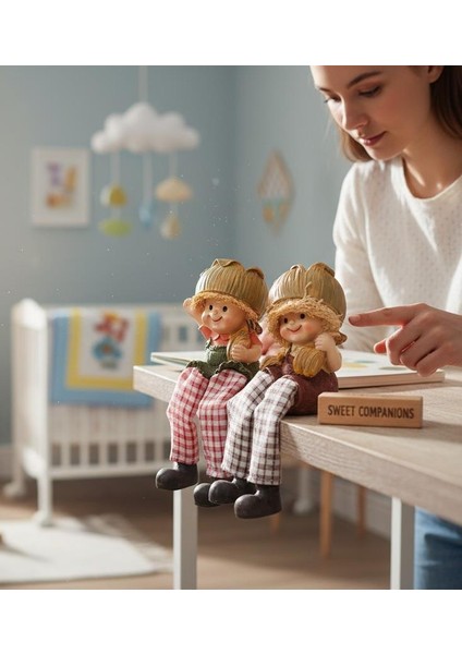 Ayakları Sallanan 2’li Mısır Kafalar Biblo Heykel Dekoratif Mutfak Ev Ofis Hediyesi Masa Süsü 15 cm fırsatları