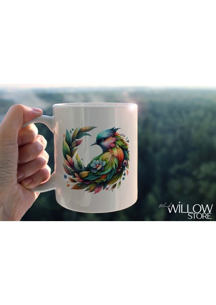 Yaprak Desenli Hayvanlar Serisi 26 , Hediyelik ,sevimli Hayvanlar,yüksek Kalite Porselen Kupa Bardak