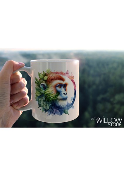 Yaprak Desenli Hayvanlar Serisi 28 , Hediyelik ,sevimli Hayvanlar,yüksek Kalite Porselen Kupa Bardak