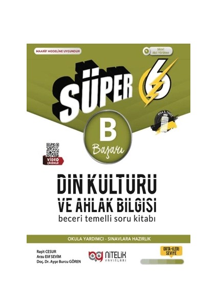 6. Sınıf Din Kültürü ve Ahlak Bilgisi B Beceri Temelli Soru Kitabı