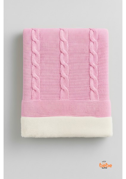 Içi Peluş Polar Triko Örgü Bebek Battaniyesi Kalın,yumuşak,saç Örgü Desenli Polar Bebek Battaniyesi indirimleri