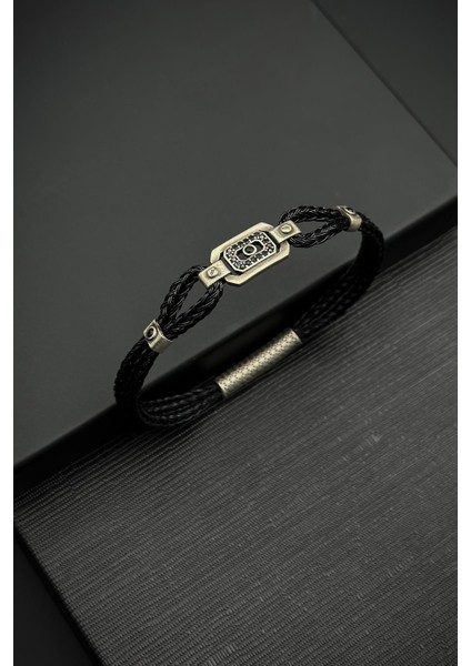 925 Ayar Gümüş Zirkon Taşlı Italyan Model Gümüş Renk Erkek Bileklik FRJ12556-3556-A