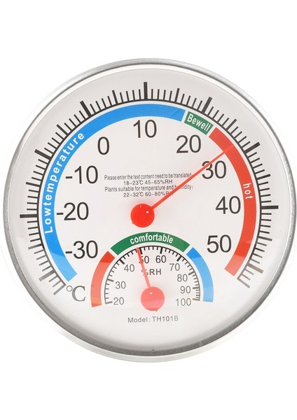Analog Sıcaklık ve Nem Ölçer - Duvar Tipi, Masa Üstü Termometre Higrometre Iç/dış Mekan Isı & Nem