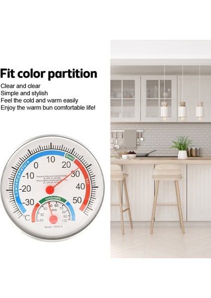 Analog Sıcaklık ve Nem Ölçer - Duvar Tipi, Masa Üstü Termometre Higrometre Iç/dış Mekan Isı & Nem