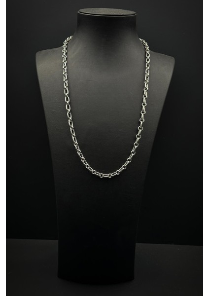 925 Ayar Gümüş Italyan Model Gümüş Renk Erkek Bileklik/kolye Set FRJ12420-3420-A fiyatları