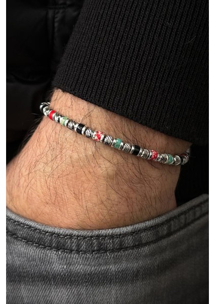 316L Çelik ve Mix Doğal Taşlı Çok Renkli Erkek Bileklik FRJ12693-3693-CK fiyatları
