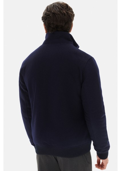 Ds Damat Regular Fit Lacivert Düz Yakası Çıkartılabilir Kürklü Mont fırsatları