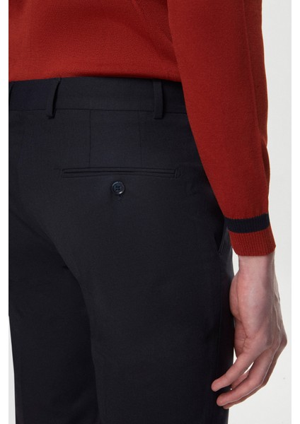 Ds Damat Regular Fit Koyu Lacivert Düz Travel Kumaş Pantolon fırsatları