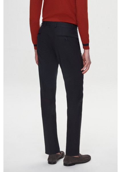 Ds Damat Regular Fit Koyu Lacivert Düz Travel Kumaş Pantolon indirimleri