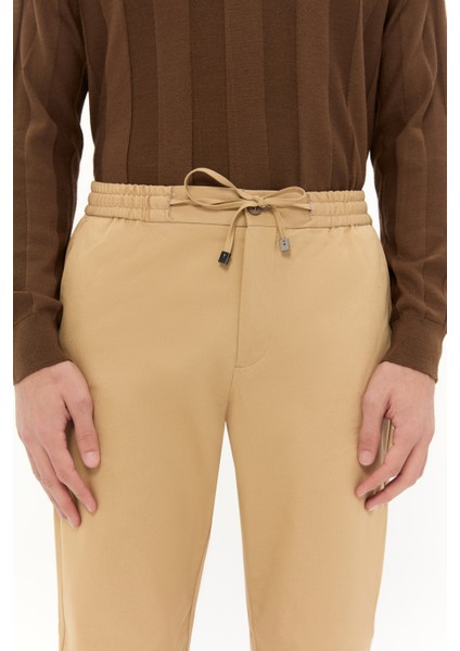 Ds Damat Relaxed Fit Camel Diyogonal Jogger Pantolon fiyatları