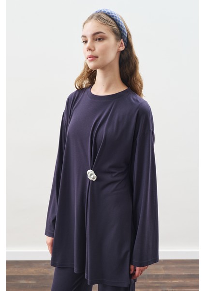 Düğüm Tasarımlı Pantolonlu Takım Lacivert fiyatları