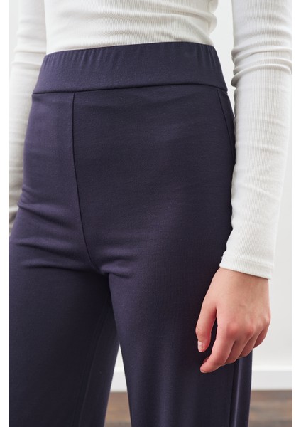 Düğüm Tasarımlı Pantolonlu Takım Lacivert