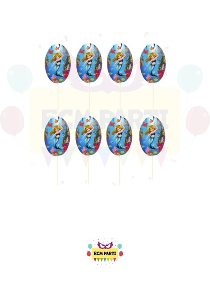 Deniz Kızı Kürdan 20 Li Doğum Günü Parti Malzemeleri Seti fiyatları