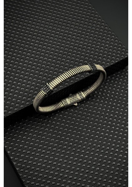 925 Ayar Gümüş Italyan Model Gümüş Renk Erkek Bileklik FRJ12632-3632-A