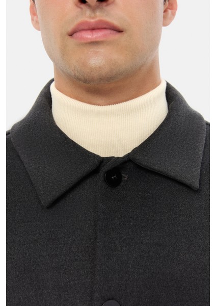 Relaxed Fit Gri Melanj Örme Gömlek Ceket fiyatları