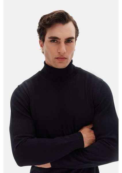 Ds Damat Regular Fit Lacivert Düz Örgü Kazak fırsatları