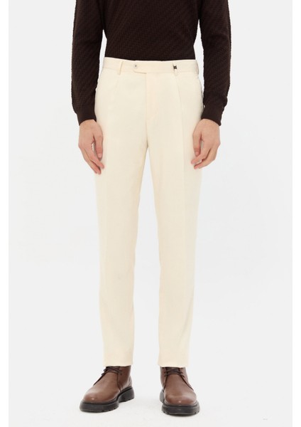 Ds Damat Regular Fit Ekru Çizgili Jogger Pantolon