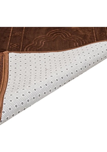 Lüks Kadife Peluş Seccade Açık Kahve fiyatları