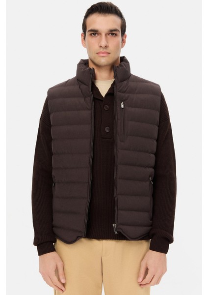 Ds Damat Regular Fit Kahverengi Düz Yelek Mont fırsatları