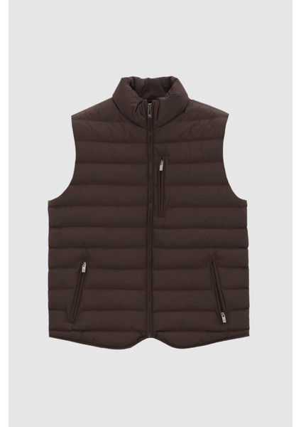 Ds Damat Regular Fit Kahverengi Düz Yelek Mont indirimleri